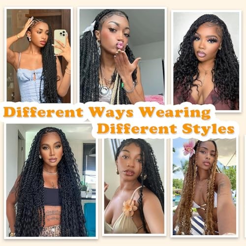 14 Inch Senegalese Twist Crochet Hair with Curly Ends 8 14 Inch (8Packs) 1B#