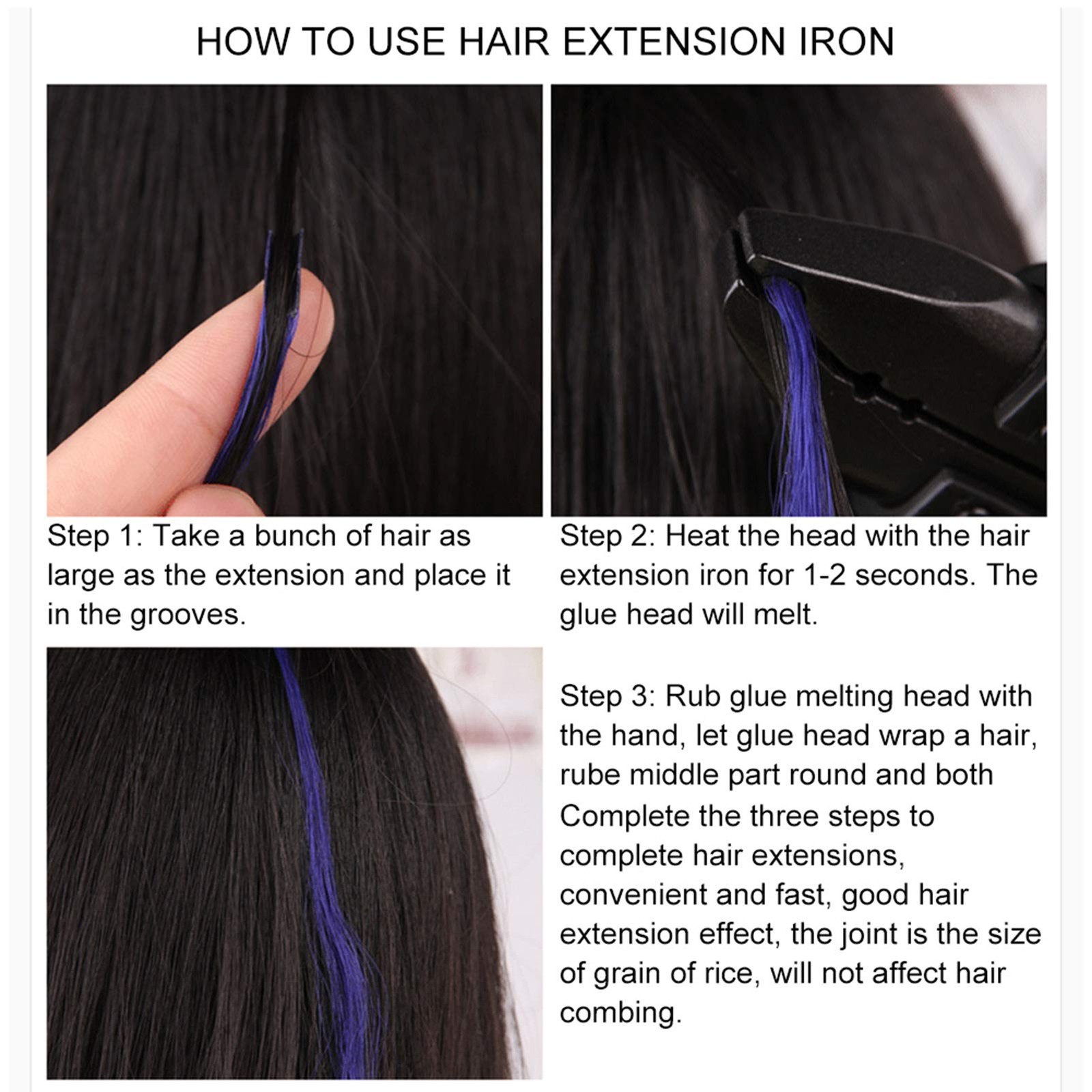 Hair Extension Iron, Fusion Hair Extensions Tools, Hair Connector Fusion Heat…