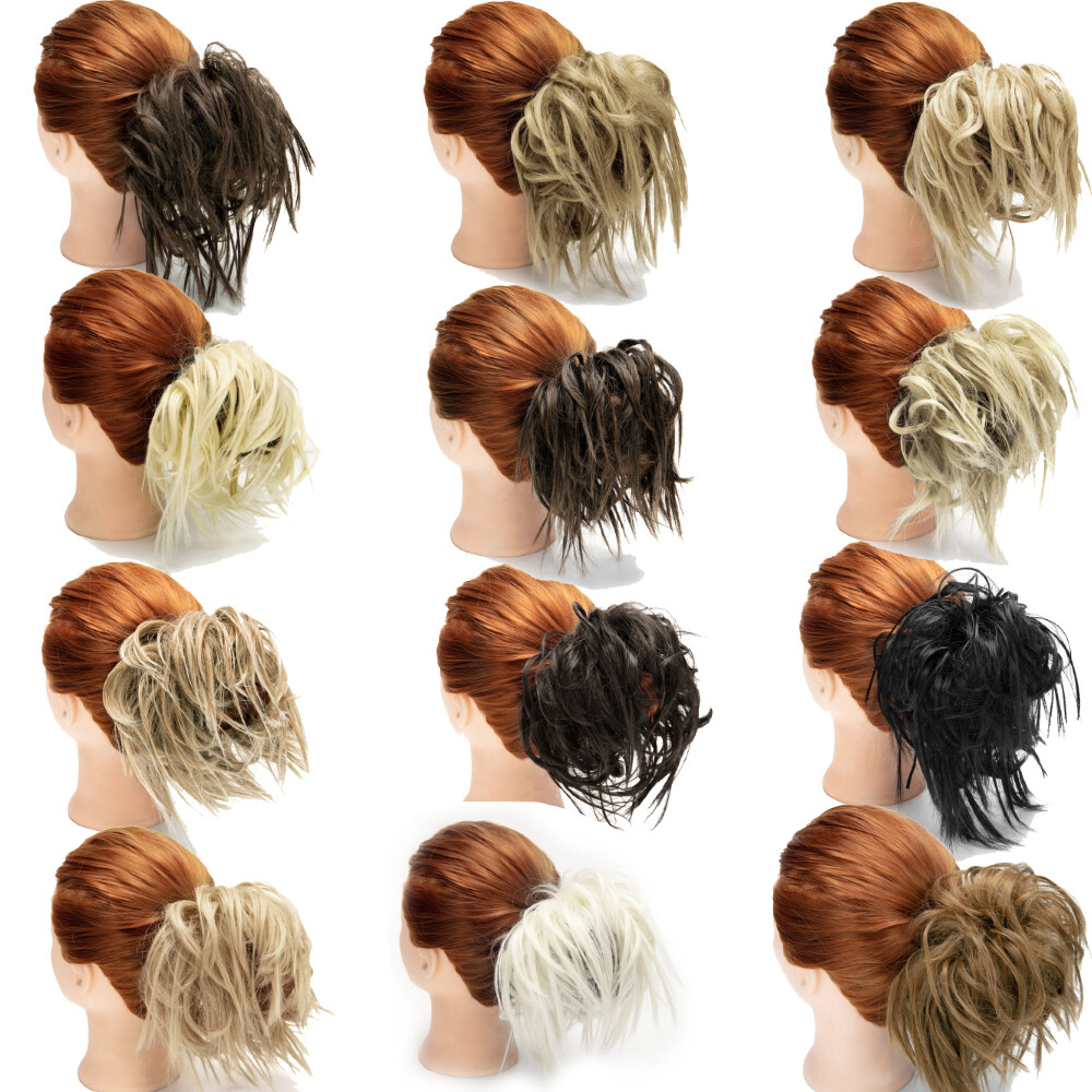 Curly Messy Bun Hair Piece Scrunchie Updo Cover Hair Extension Real As Human New