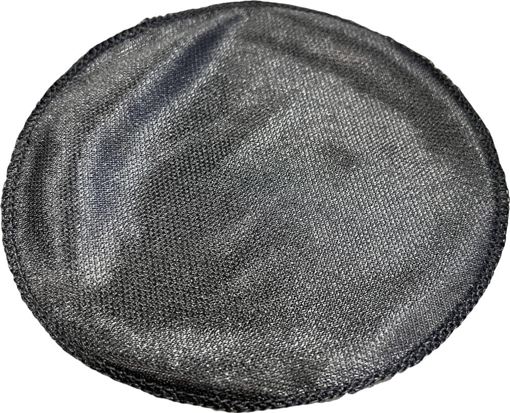 2pc Crown Compression Patches for Hair Men Black Silky Breathable Fabric