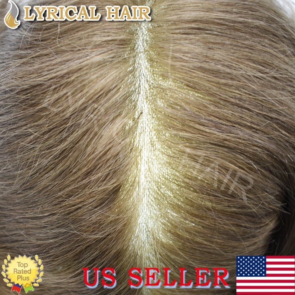 Full PU Mens Toupee Human Hair Replacement System Black Grey Brown Hairpiece Wig