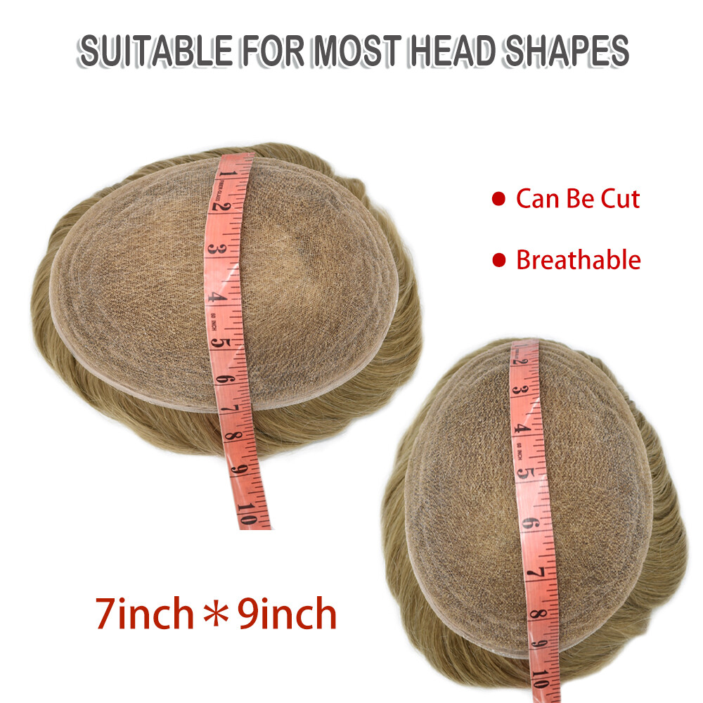Men Hair Systems Full French Lace Toupee Human Hairpiece Hair Replacement Units