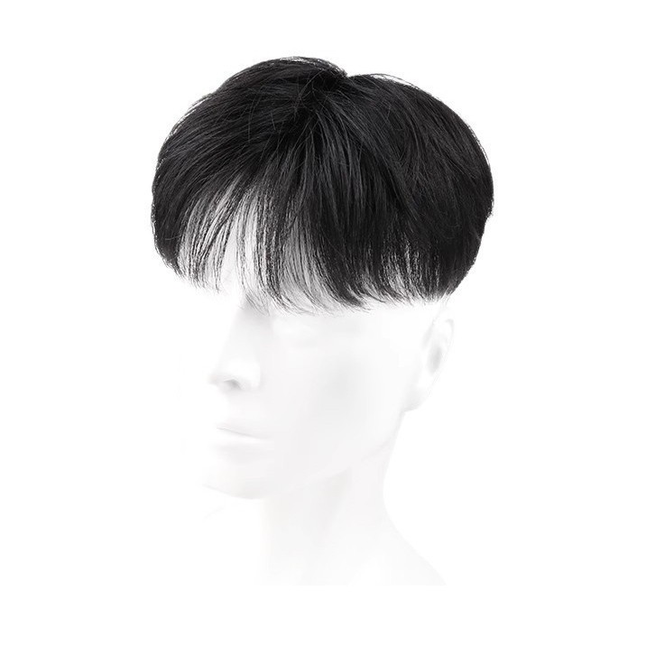 Short Toppers Hairpiece Real Human Hair Clip in Clip in Hair Pieces Wig For Men