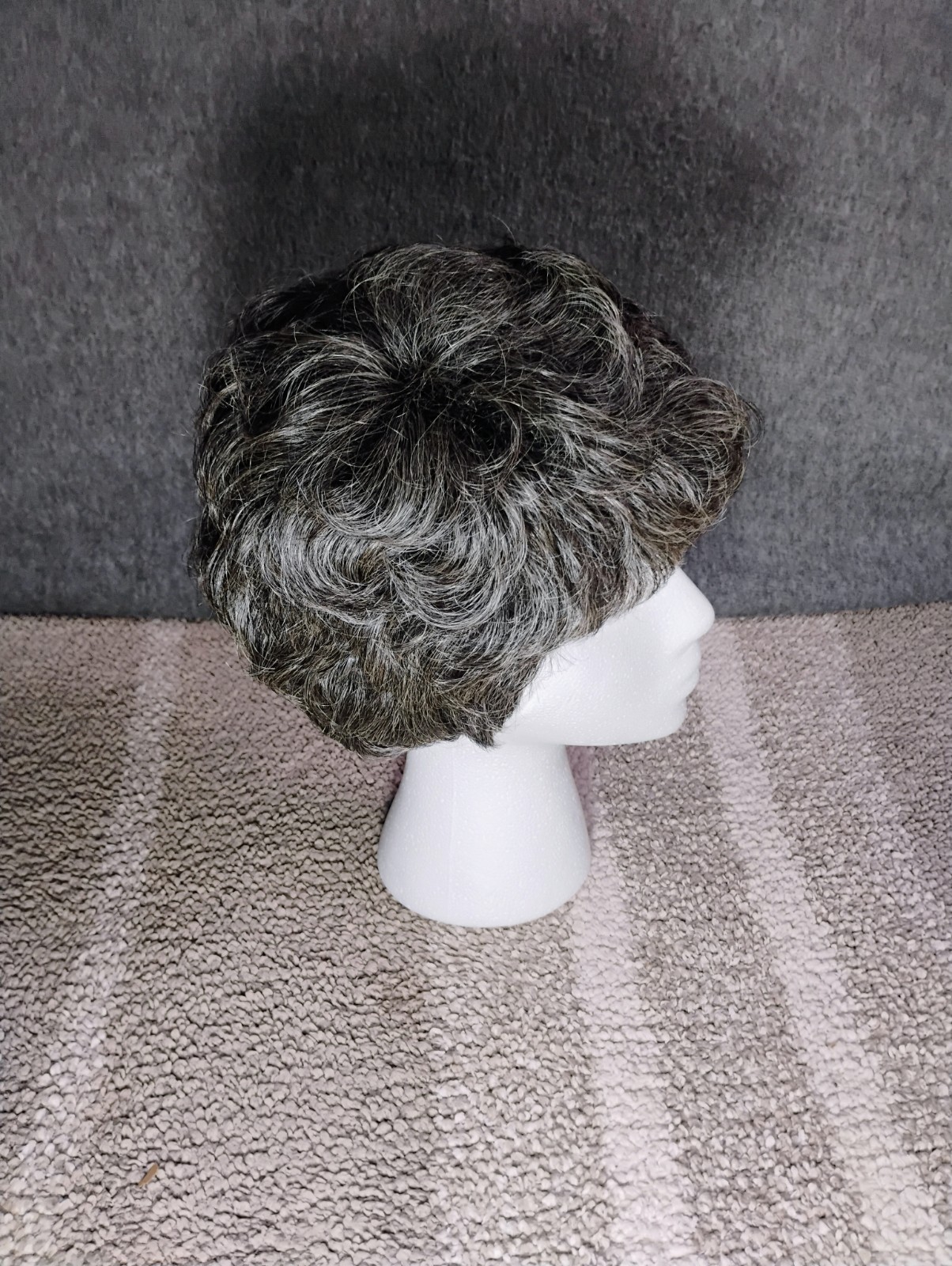 Pixie Wig Gray Salt And Pepper Ombre Full Lace Cap