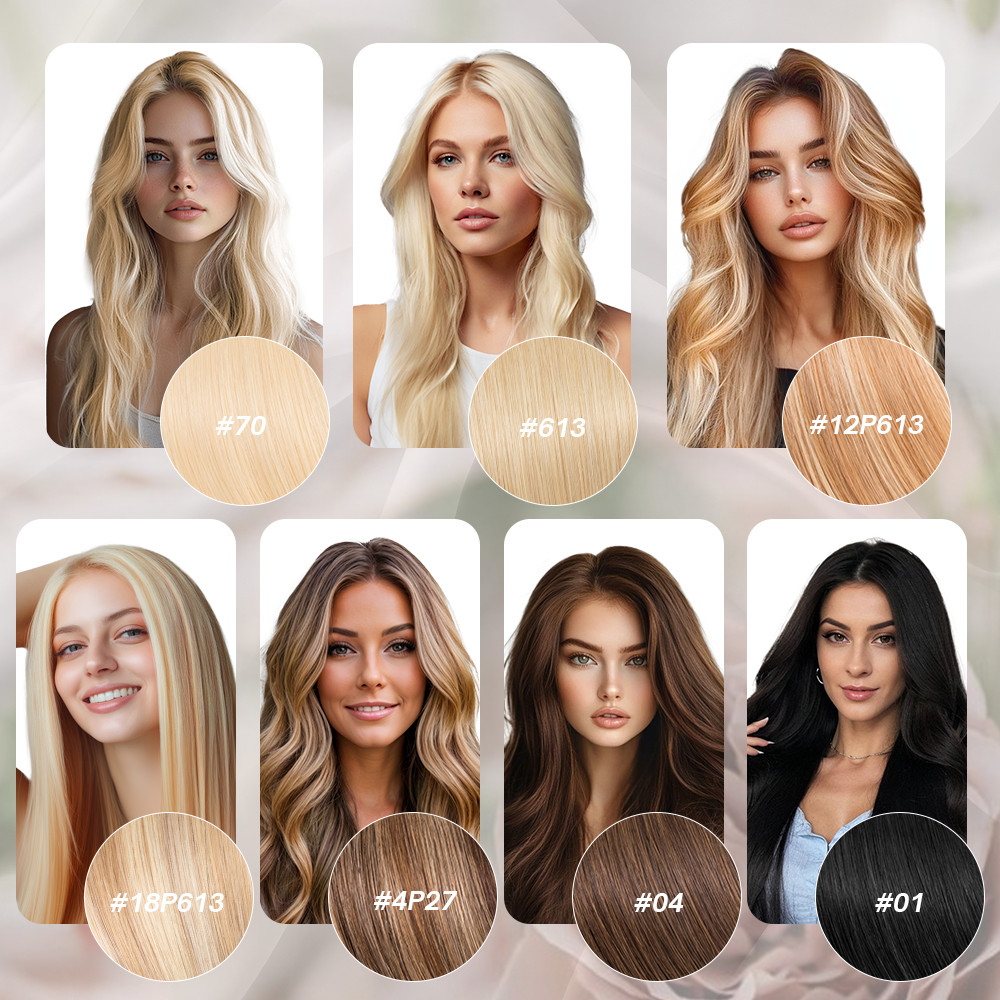 CLEARANCE 100% Remy Tape In Human Hair Extensions Thick 150G Skin Weft Highlight