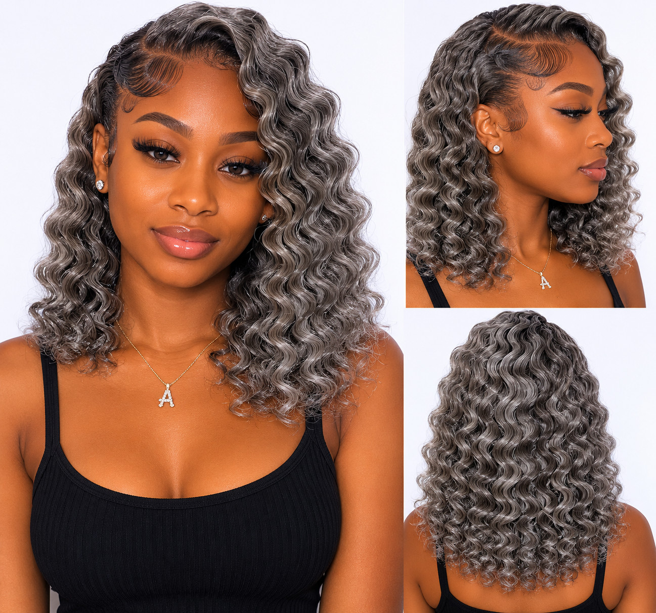 Foxy Silver DEEP WAVE 12” Crochet Braiding Hair