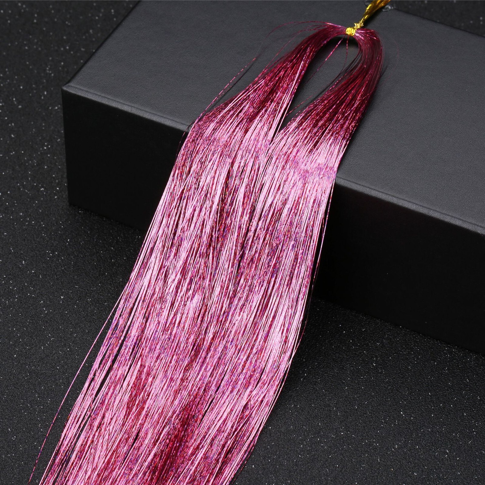 Hair tinsel 450 Strands Holographic Sparkle Extensions Glitter Women Dazzles