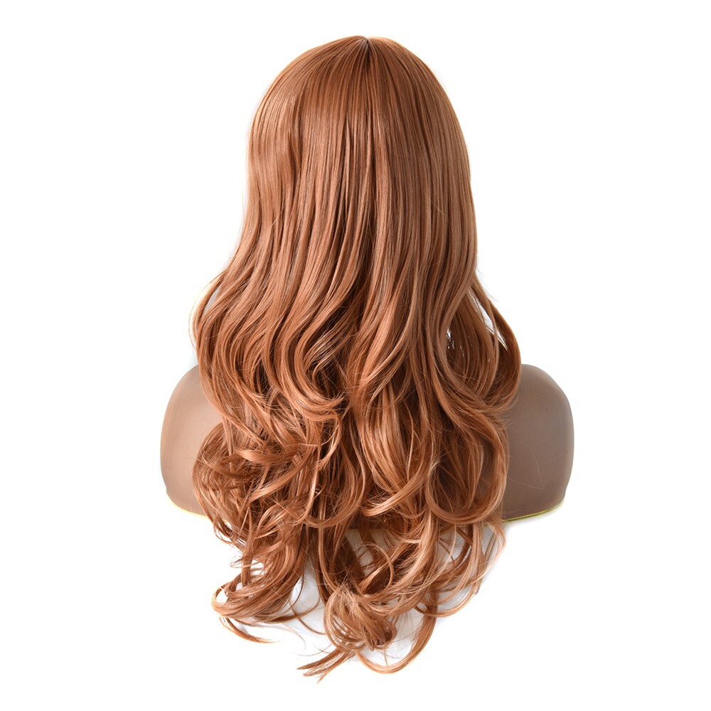 26″ Long Wavy Wigs for Women Machine Made Premium Synthetic Black Brown Hair US