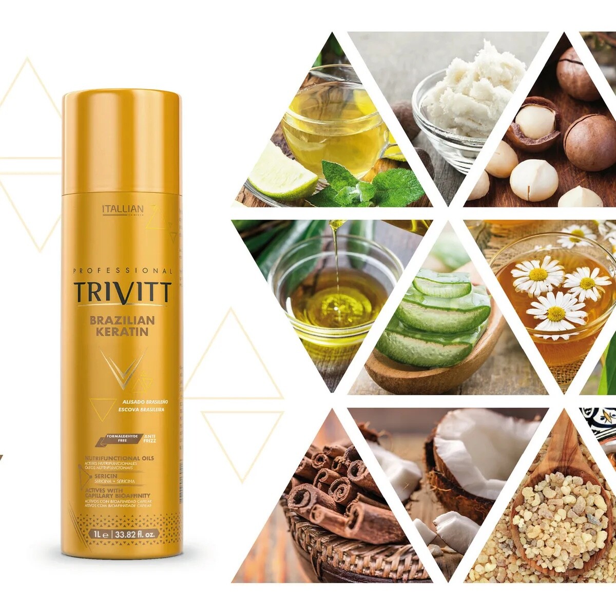 Trivitt Brazilian Keratin 33.82 fl oz / Itallian Hairtech/ 1L