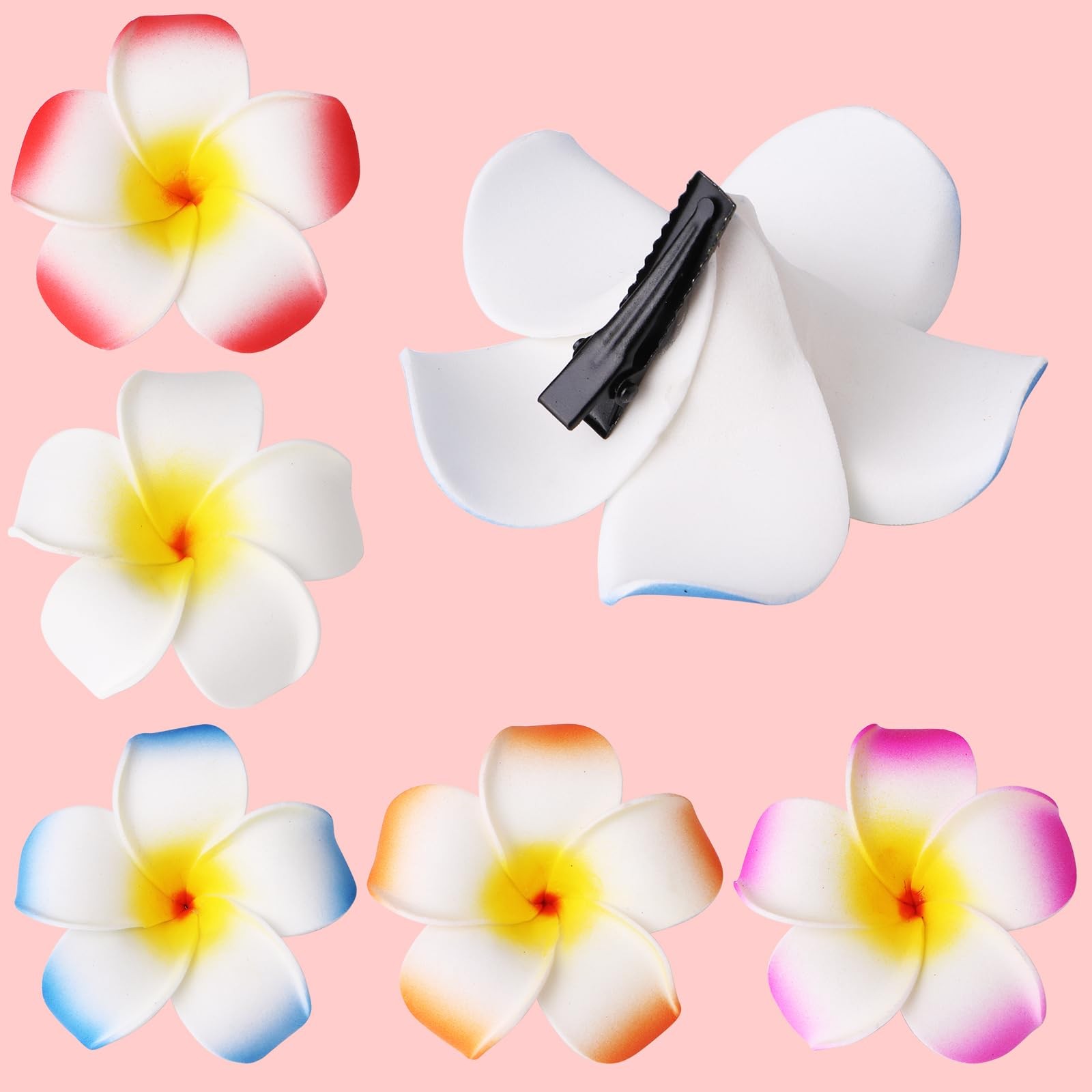 20pcs 2.75 Inch Hawaiian Flower Hair 20 Count (Pack of 1), Inch(20pcs)