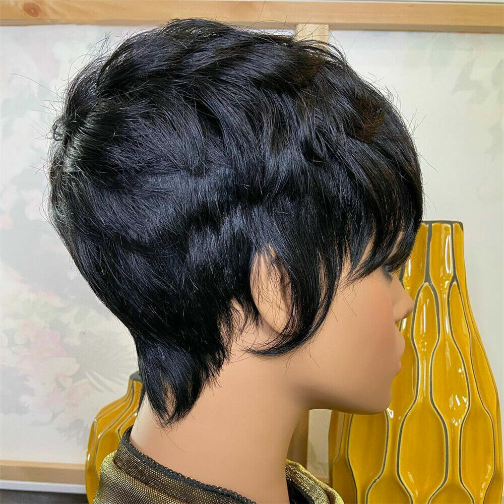 Short Pixie Wigs Brazilian Human Hair Pixie Cut Wigs Short Cute Wigs Natural Wig