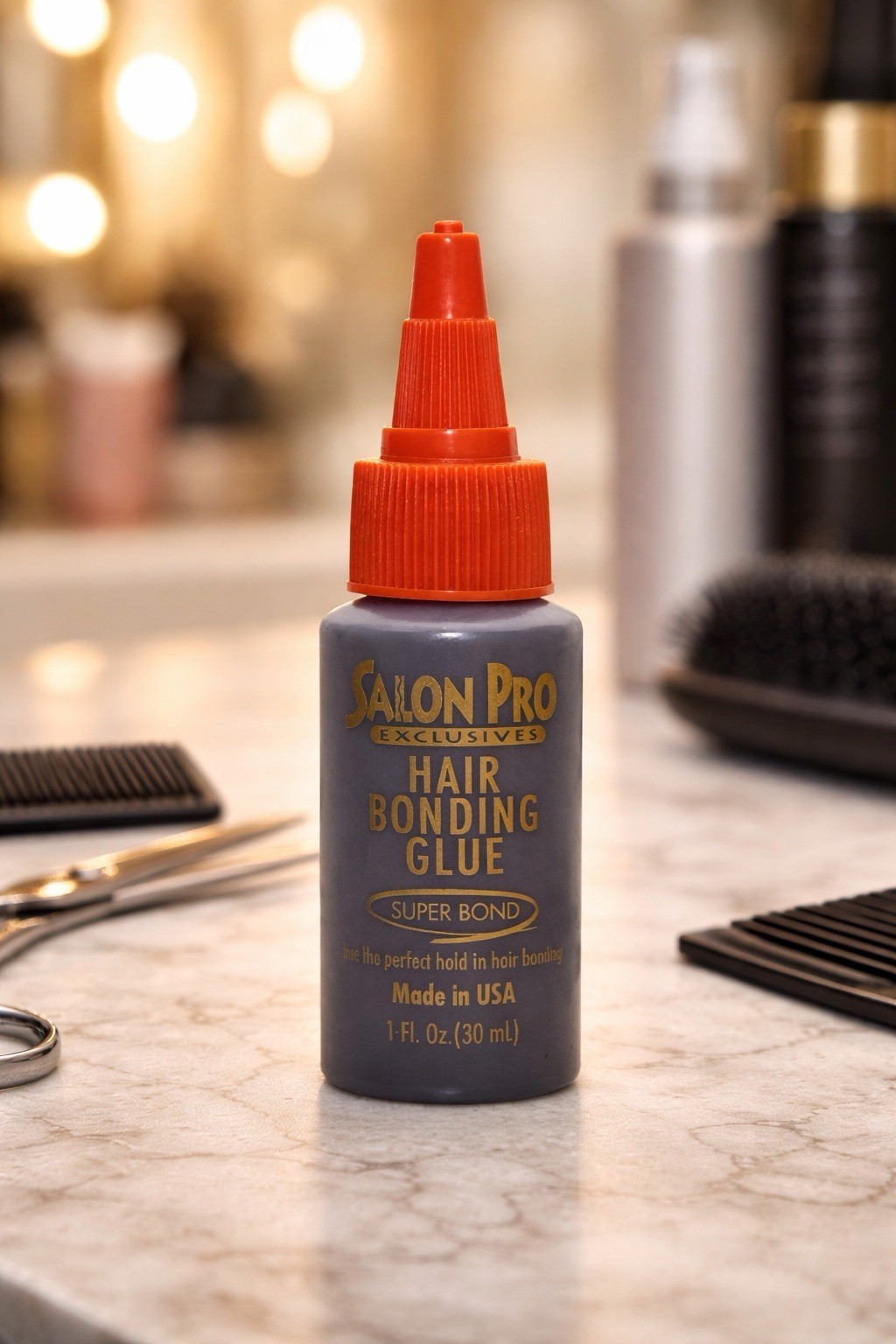 Salon Pro Hair Bonding Glue 1oz. Quick Drying, Long-Lasting Weave Extension Glue