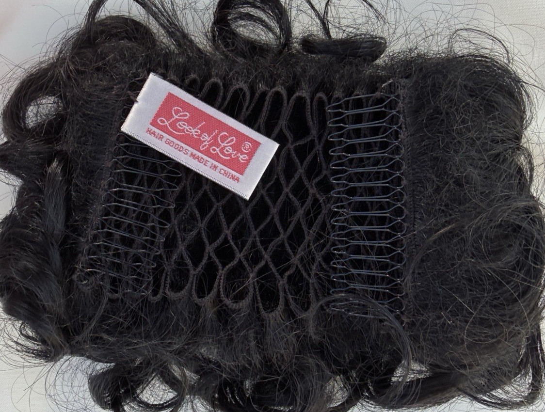 Look Of Love Hair Addition CHIGNON Style 213 In Color 1B Off Black