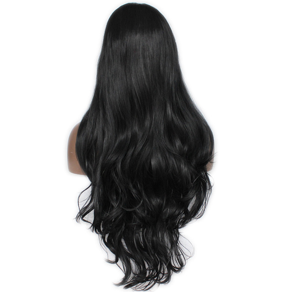 Glueless Lace Front Full Wig 360g 24″ Women Body Wave Wavy Wig With Baby Hair