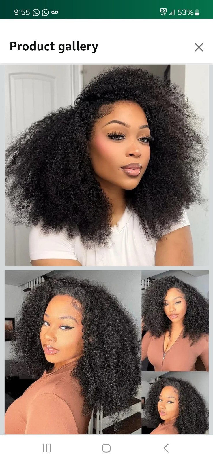 Easy-to-wear glueless half wig with natural curls, drawstring, and flip headband