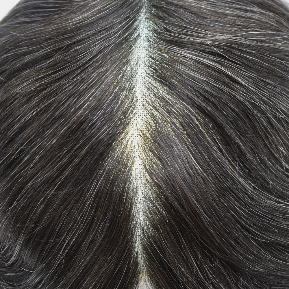 French Lace Front Mens Toupee Human Hair Piece System Wig Natural Breathable 7X9