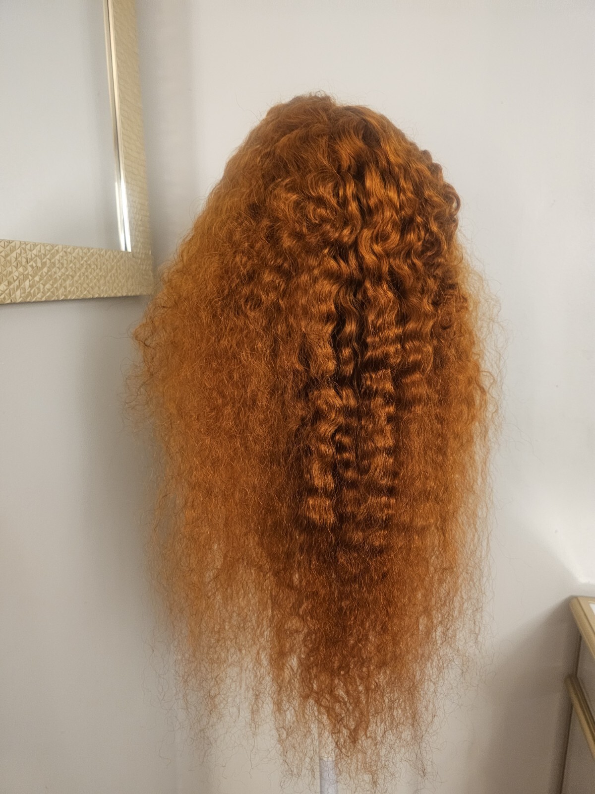 High Quality regular Top Orange 24″ Kinkcurly 150% Virgin Human Hair Lace Wig