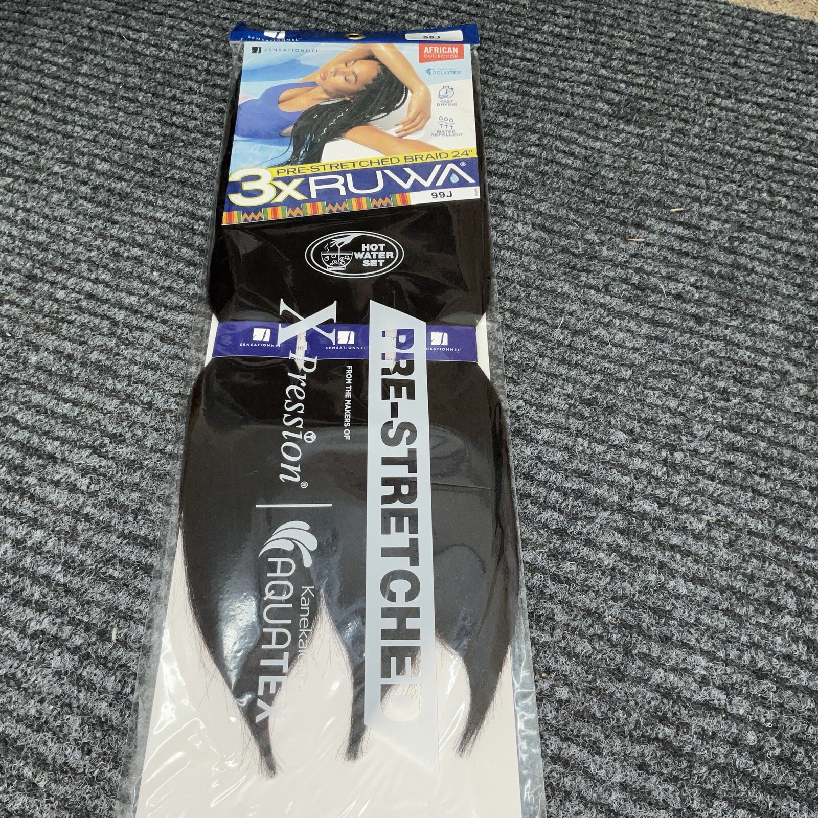3X Ruwa Braid 24″ Sensationnel Xpression Pre-Stretched Hair Color 99J