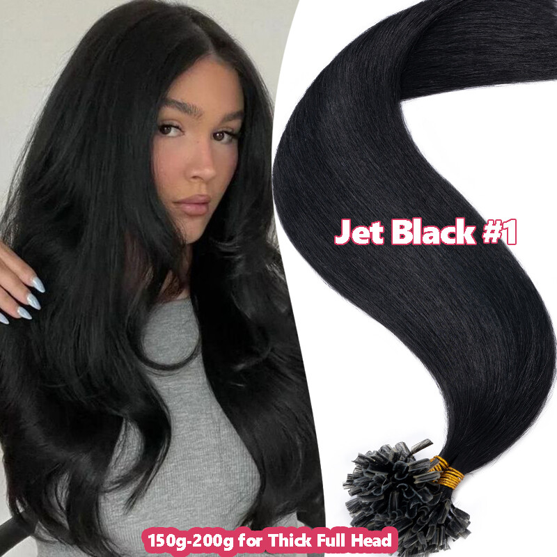 Keratin Pre-bonded Nail U Tip 100% Remy Russian Human Hair Extensions Balayage