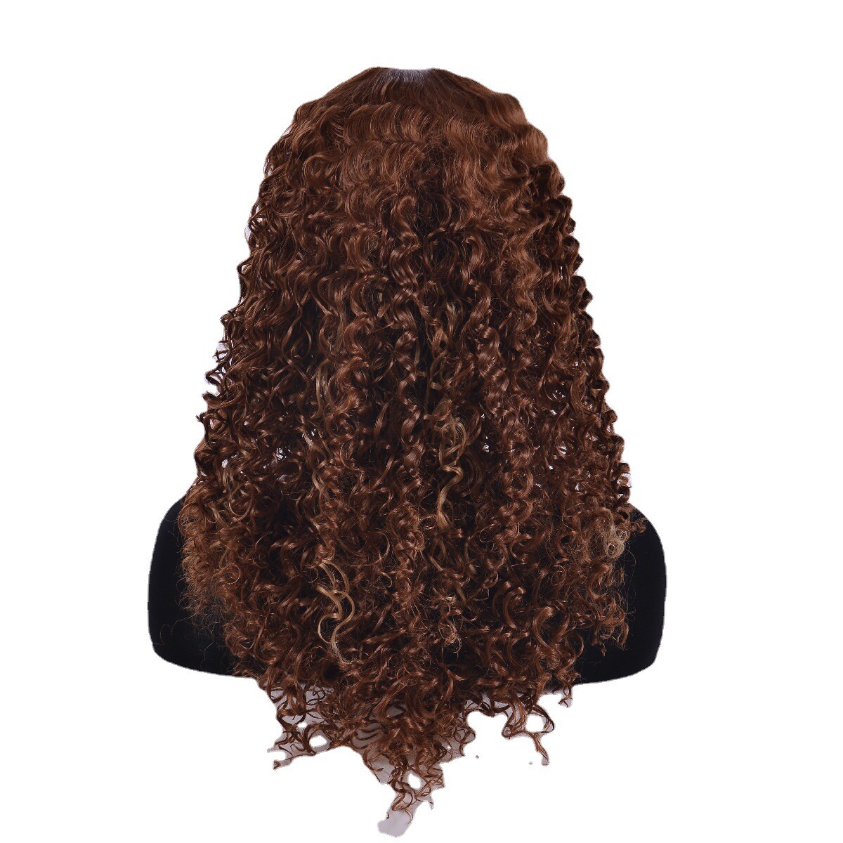 Women’s Curly Wavy Chest Long Wigs Blonde Brown Synthetic Medium length Hair US