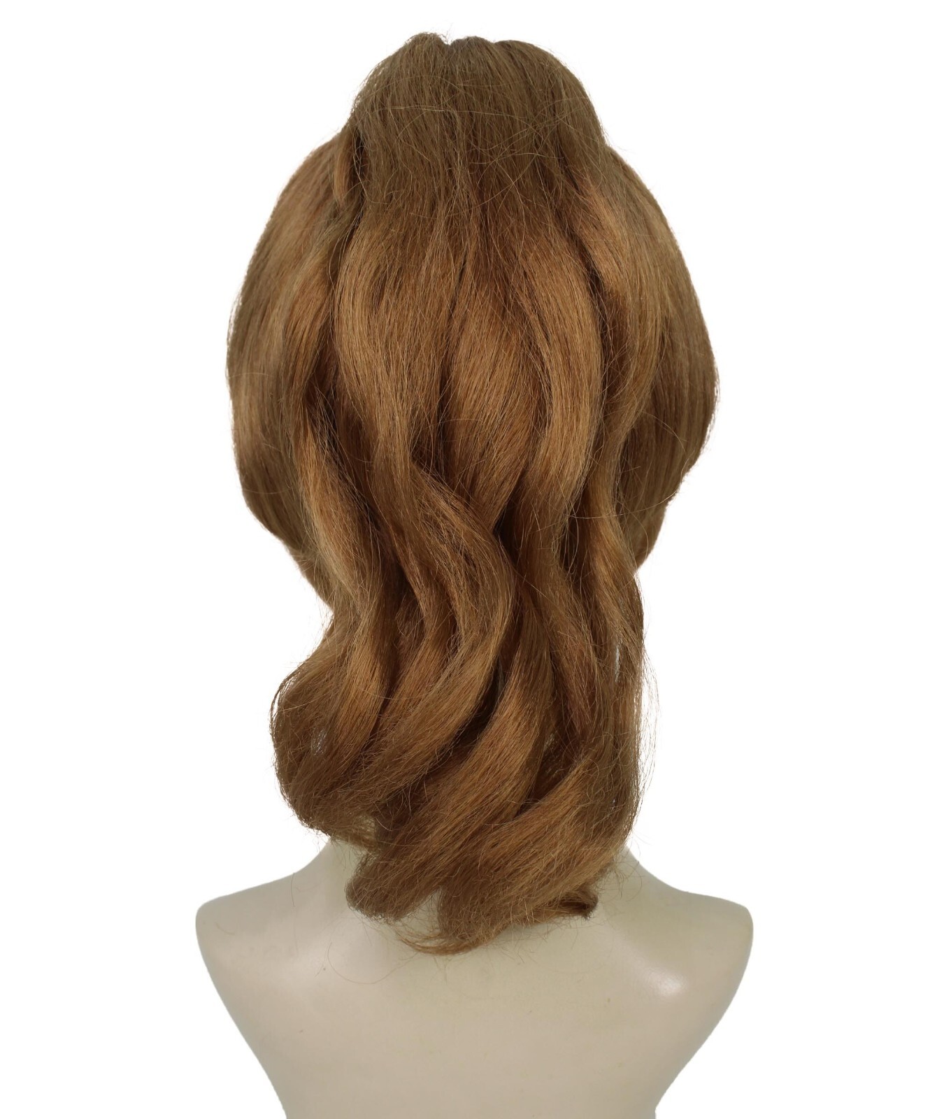 Adult Women’s Chrissy Cheerleader Straight Wavy Brown Ponytail Wig HW-7147