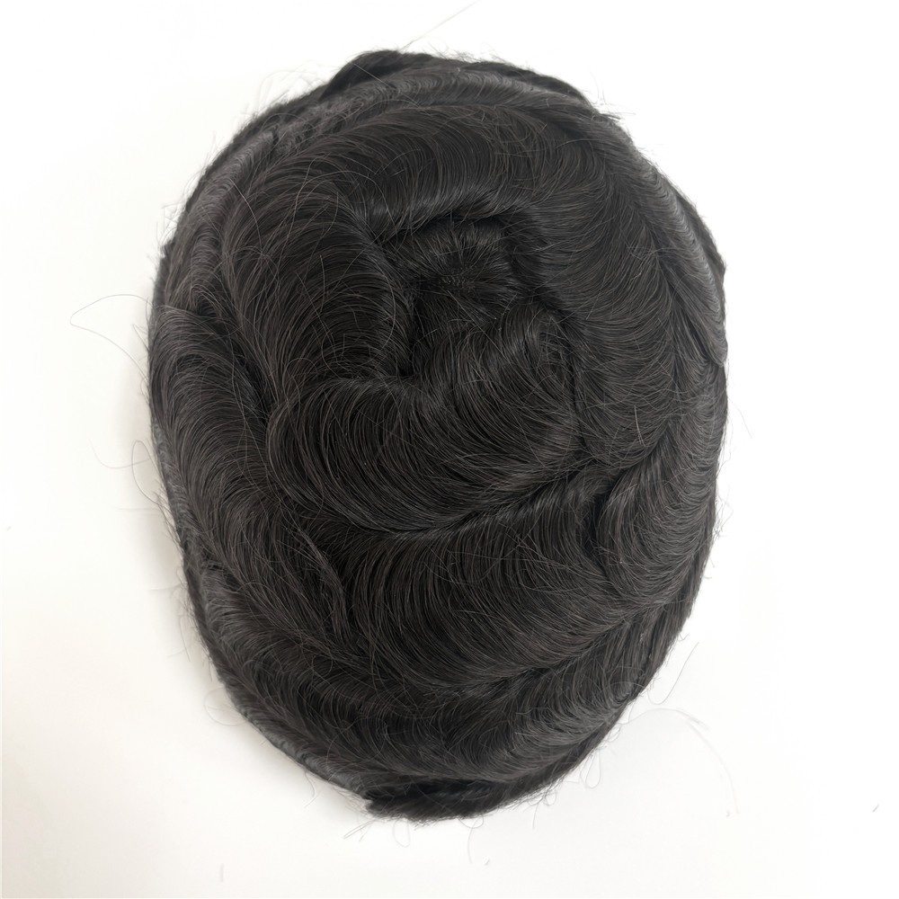 8×10 Lace Base Toupee for Men 100%Human Hair Base Unit Breathable Lace Natural