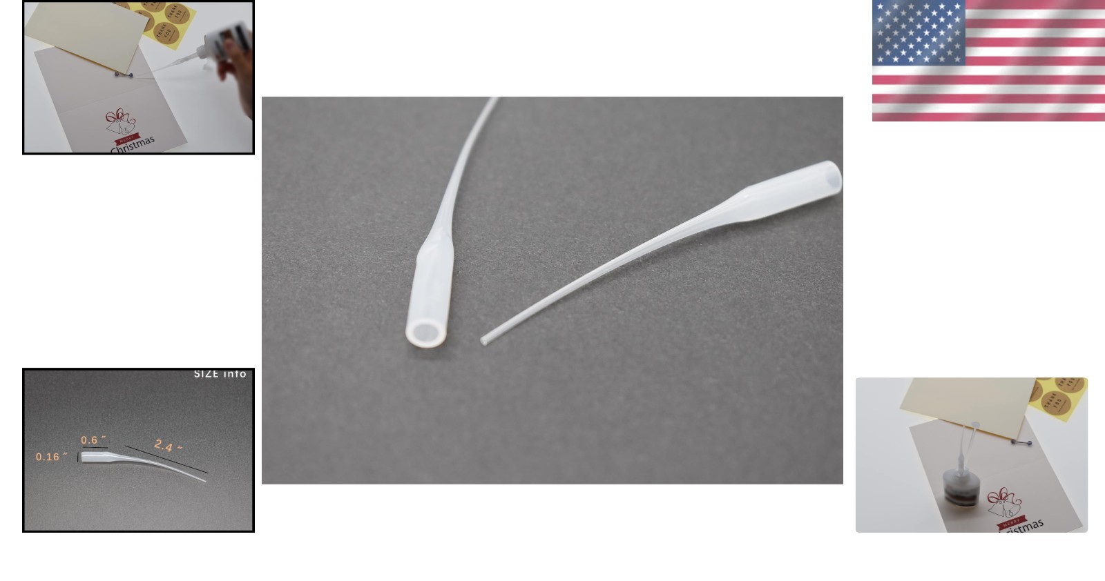 200-Pack Precision Glue Applicator Tips for Art and Hobby Projects