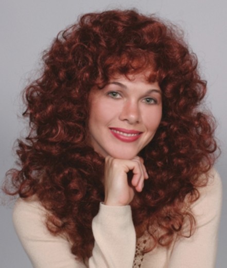 80’S WOMENS LONG MEDIUM LENGTH SOFT WAVY CURLS CURLY HAIR SKIN TOP WIG DELIHLA