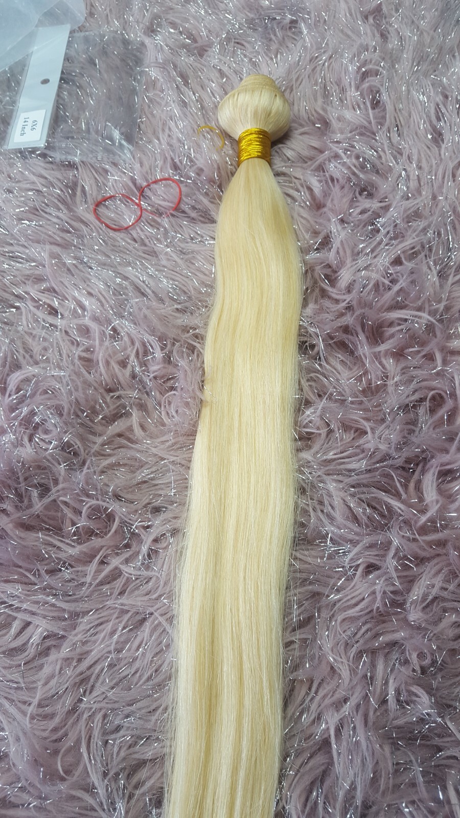 12A 30INCH 100g 1BUNDLE BRAZILIAN VIRGIN HUMAN HAIR PURE BLONDE 613# STRAIGHT