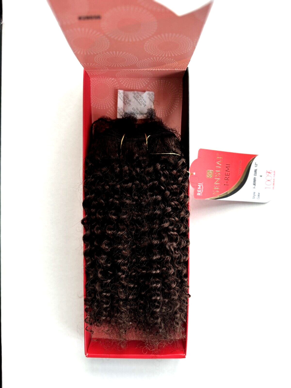 Sensual i-Remi 100% Human Hair Weaving Style: i-Jerry Curl 12″ Color 4