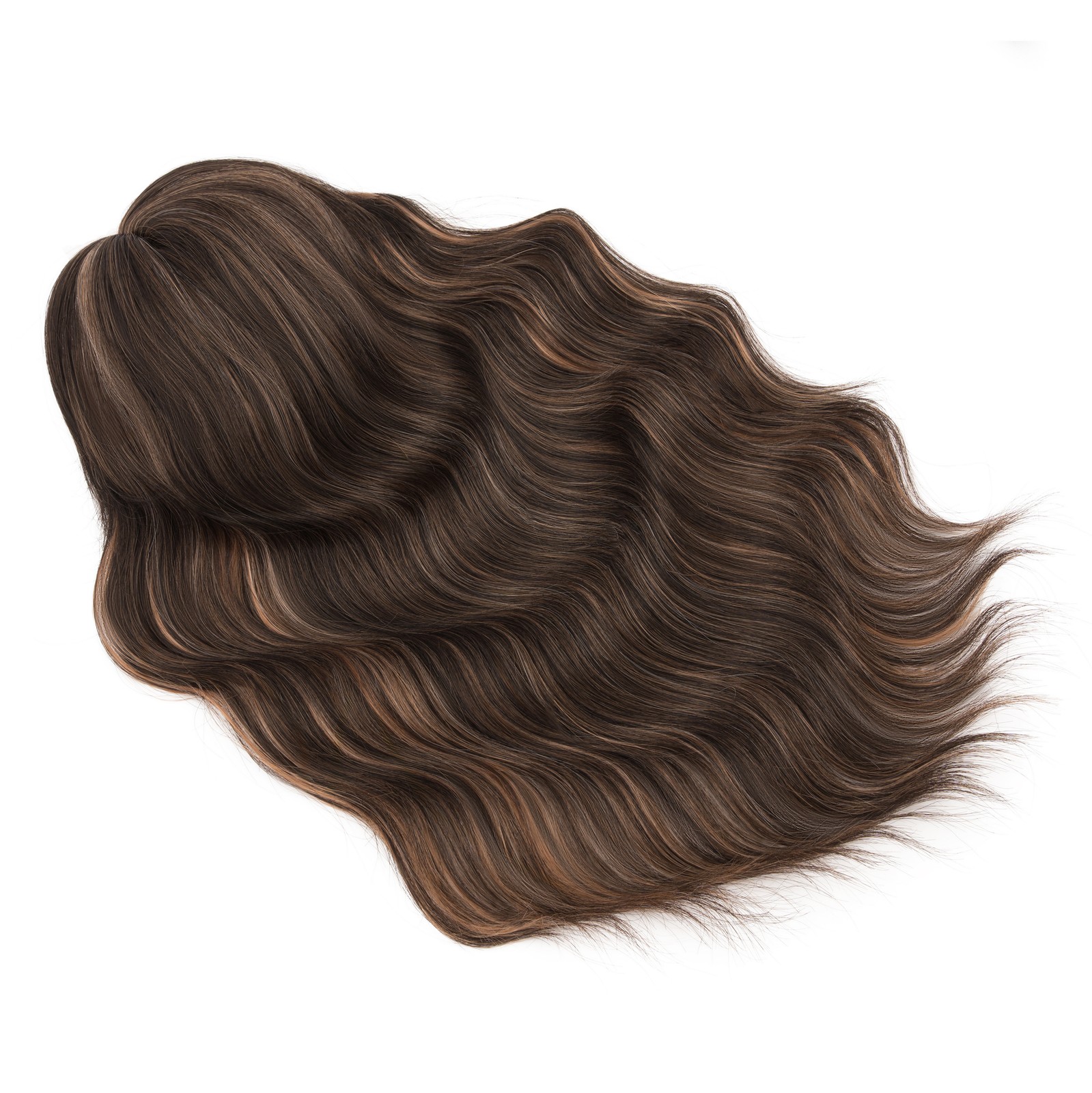 6.5×6.5 Women Topper Real As Human Hair Toupee Clip in Loose Wave Wavy Hairpiece
