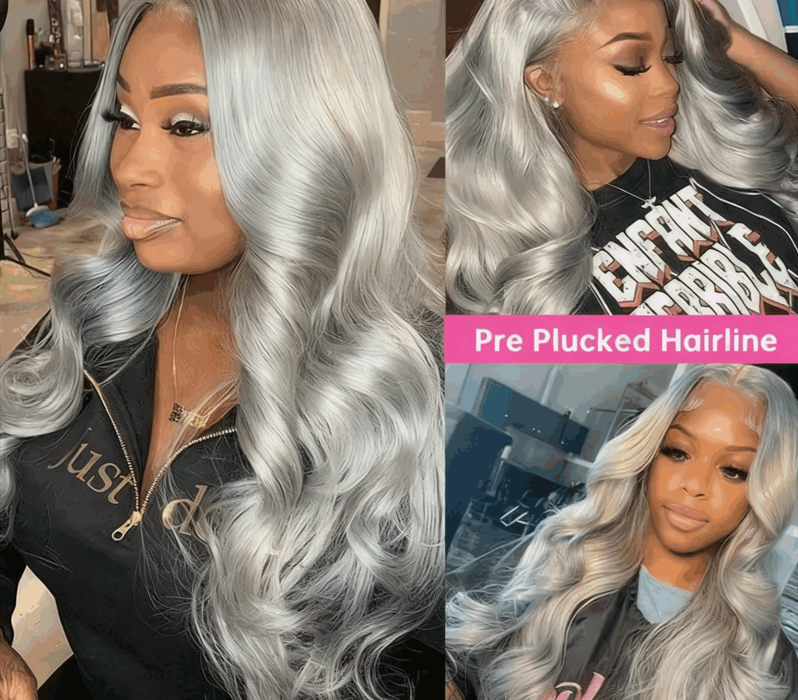 Cyan Blue Body Wave 13×6 Lace Front Wig Human Hair 613 Blonde Green Ombre WIg