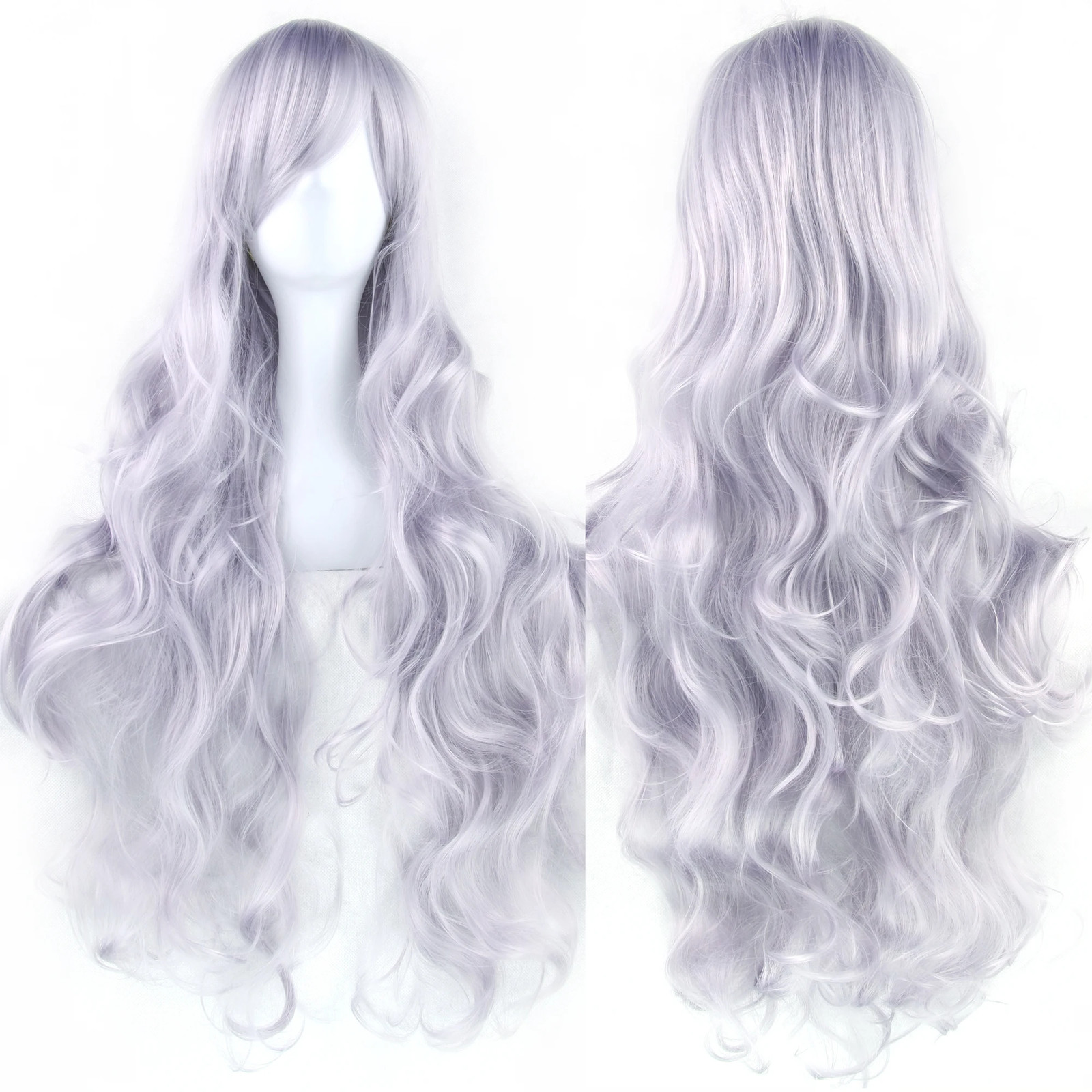 Soowee Curly Long Synthetic Green Wig Pink Black Party Cosplay Wigs Women