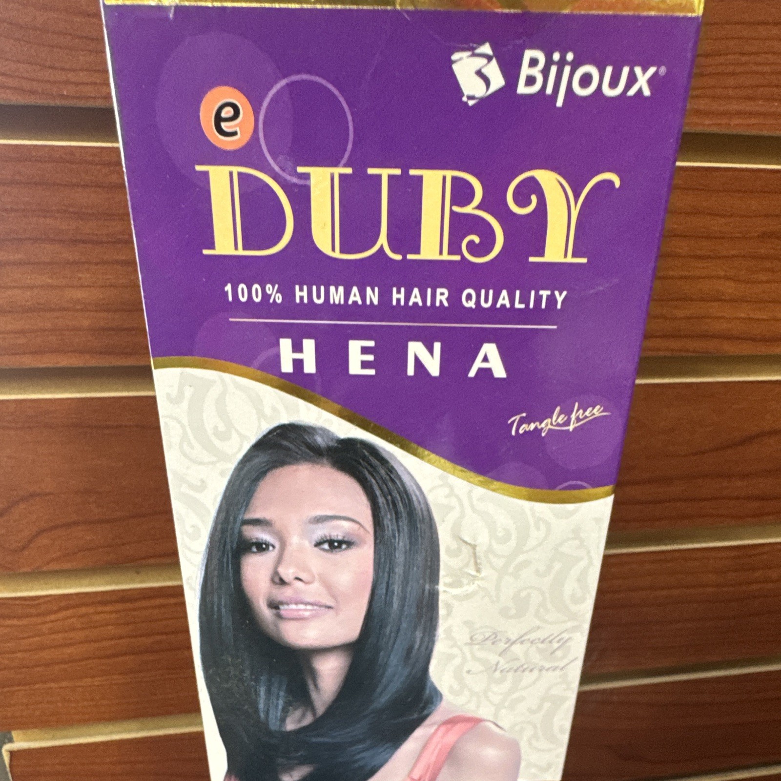 Bijoux Duby Hena Human Hair Wig Black Tangle-Free Women Adult