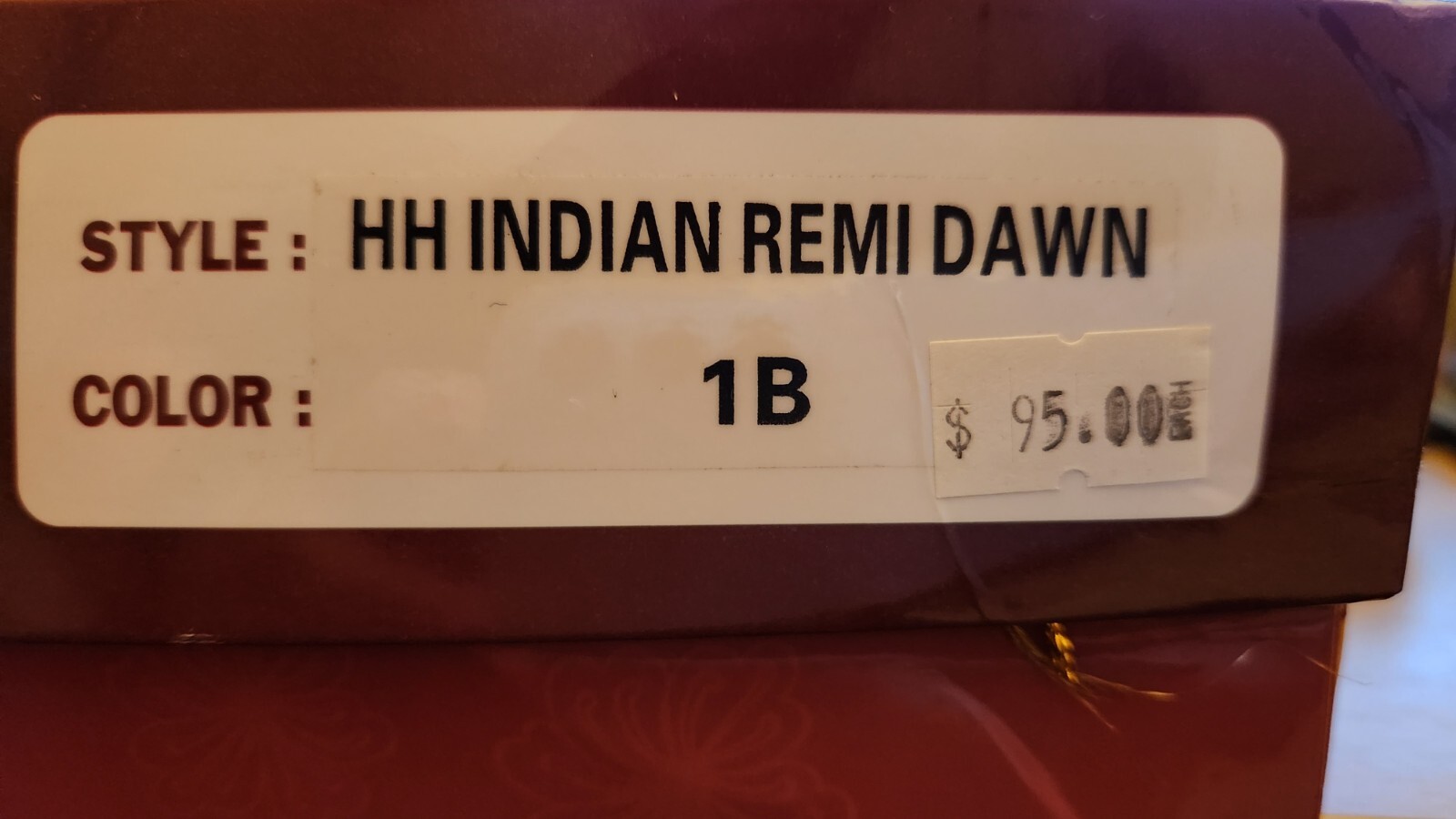 Indian Super Natural wig 100% Indian Remi Human Hair New Open Box Color 1B