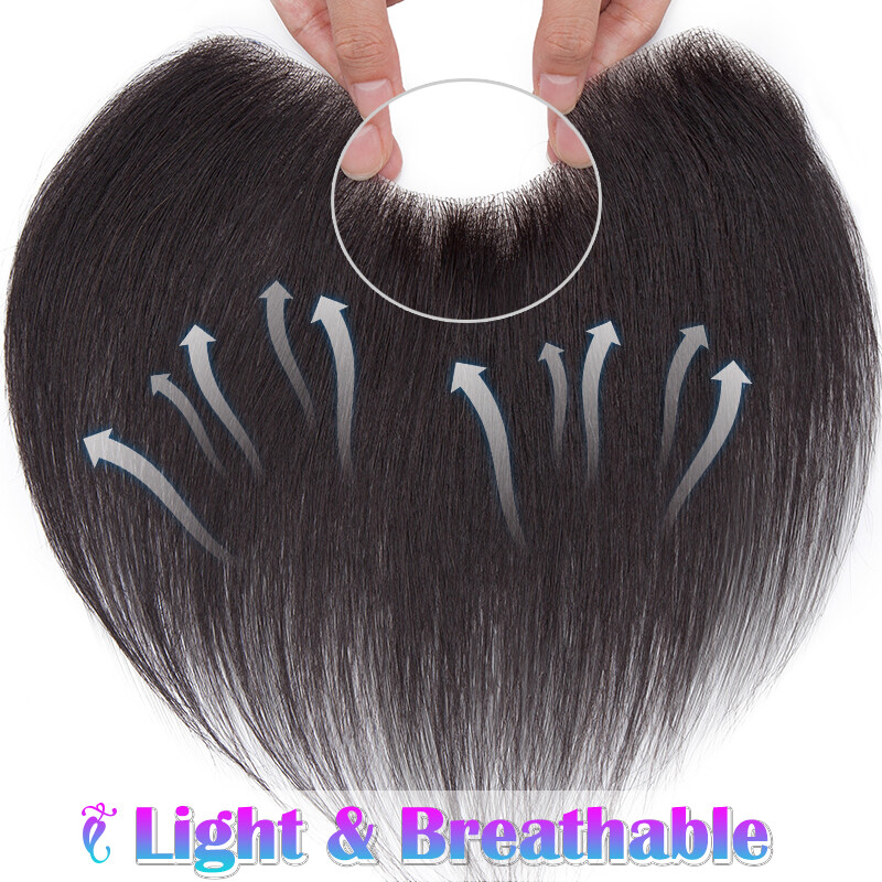 PU Skin Topper Men Toupee Human Hair Replacement System Forehead Hairline/Pieces