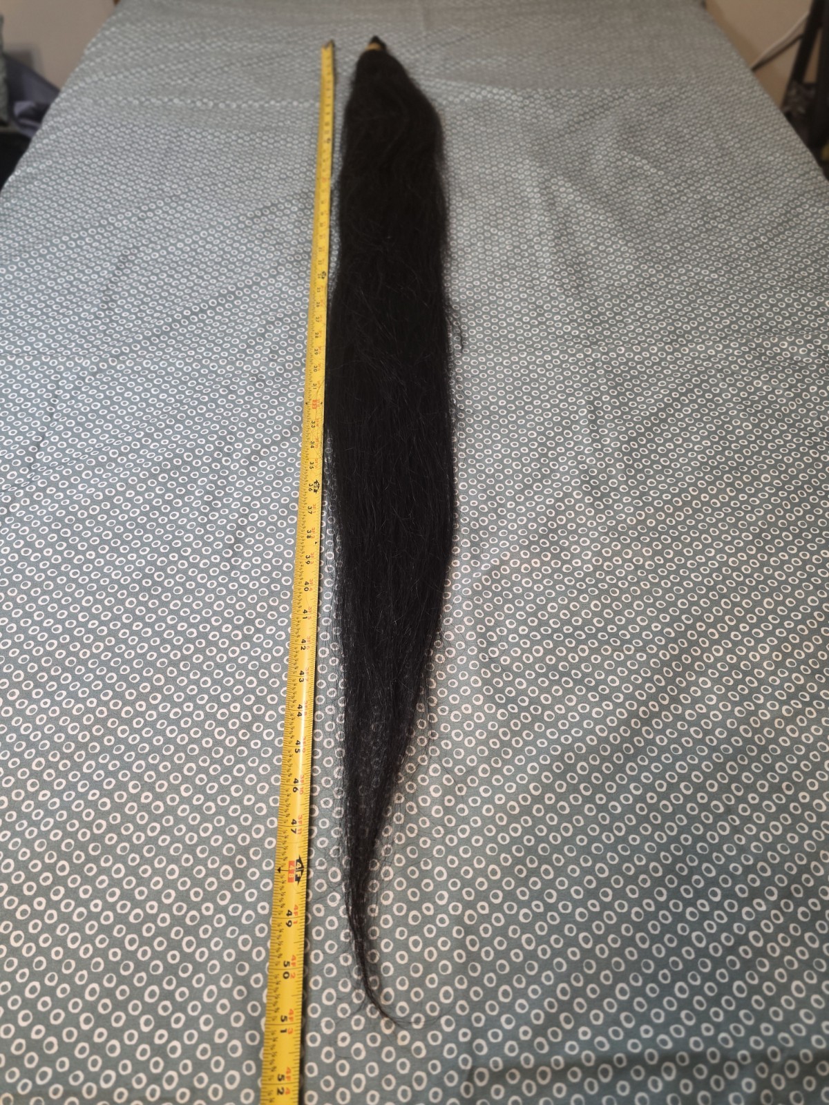 Black Real Human Hair Straight Asian Ponytail 52 inches 201.4g 1pc