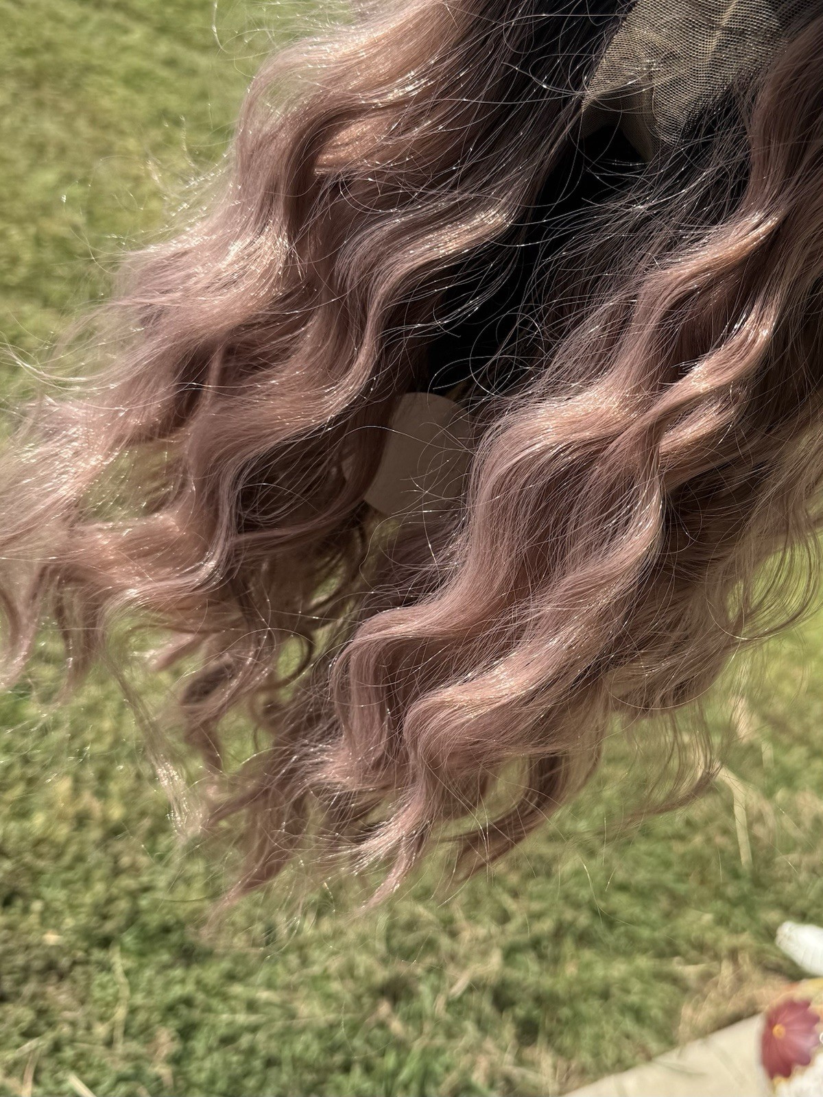 Imstyle Kiki Grape Purple With Dark Rooting Shoulder Length Water Wave Lace