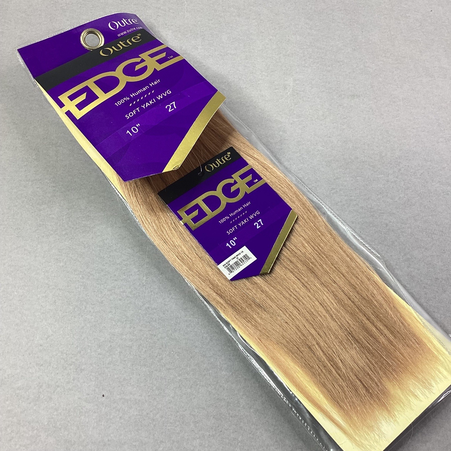 Outre EDGE 100% Human Hair Extensions Weave 10″ Color 27 Soft Yaki