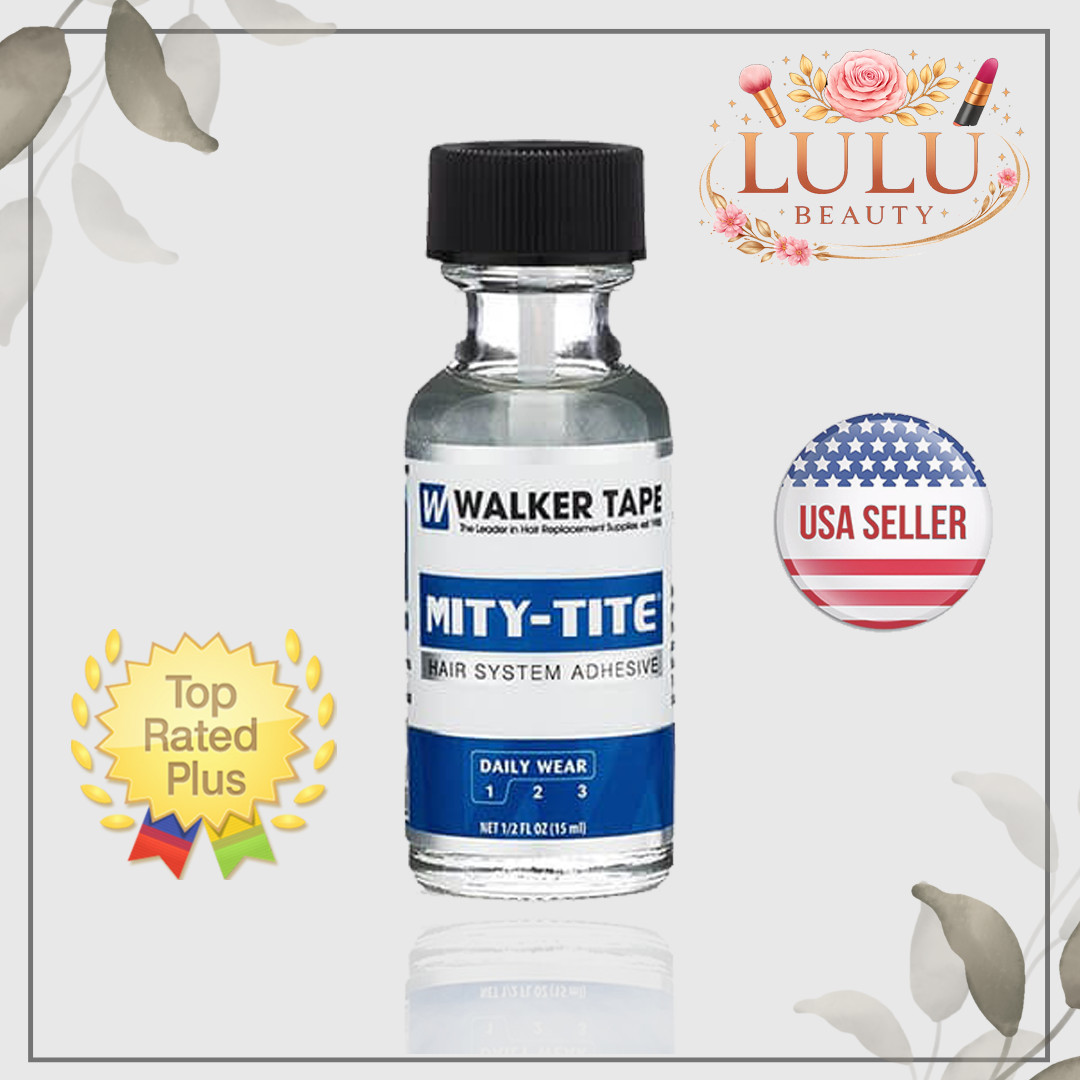 Walker Tape Mity-Tite Hair System Adhesive – 1/2 fl oz, Brush-On
