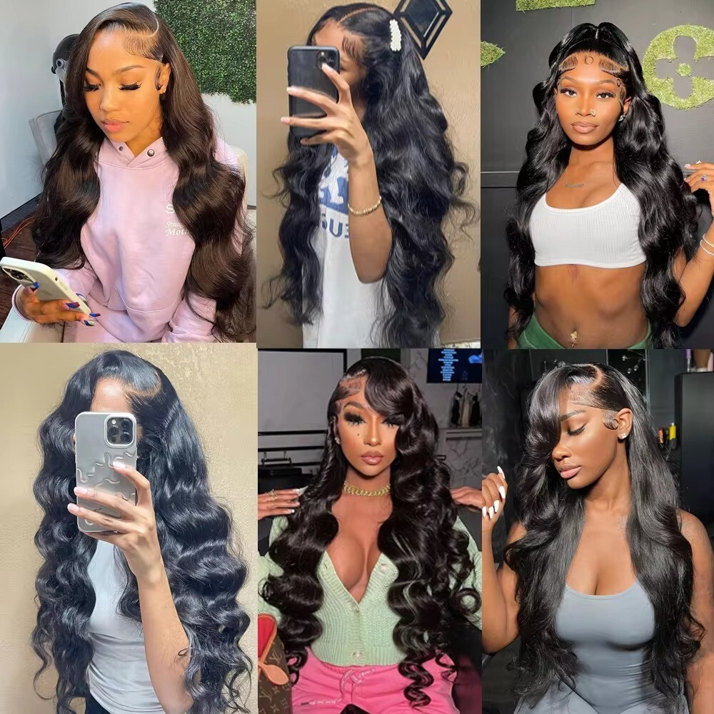 28 inch 6×4 Raw Brazilian Human Hair Transparent Lace Front Pre Plucked Knots