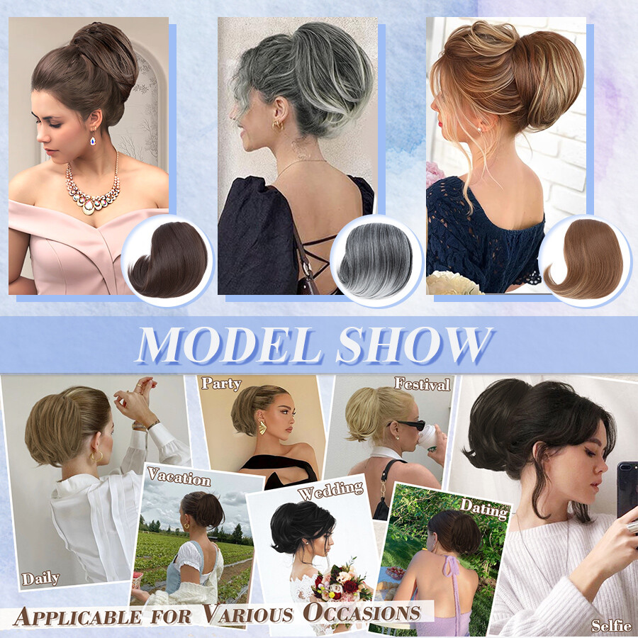Elegant Hair Bun Natural Comb Clip In Updo Hair Extension Real As Human Chignon