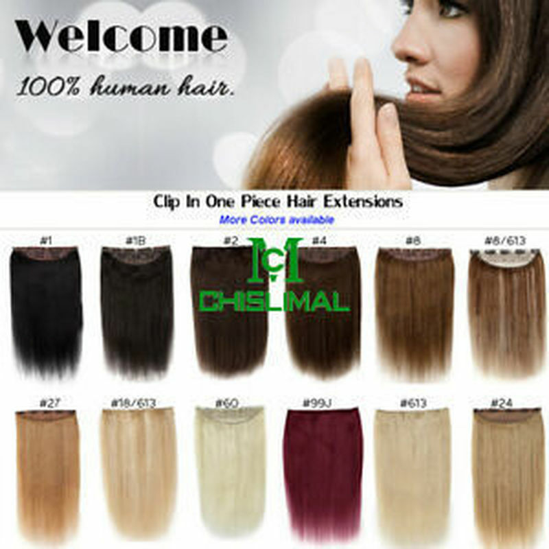 Long Hair 100g 120g 140g Full Head One Piece Clip In Remy Human Hair Extensions