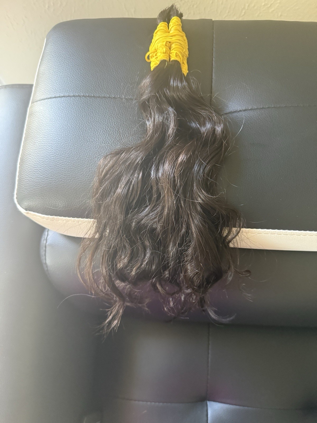 Wavy Human Hair Extensions Weft Dark/Medium Brown 21-30in for Women