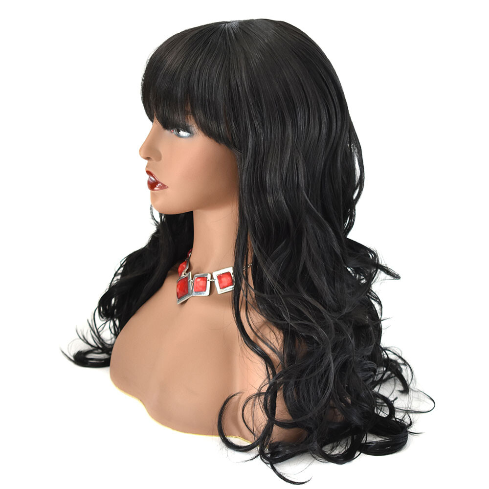 Long Wavy Women Wig Synthetic Black Brown Hair Fashion Cosplay Party Wigs 26″ US