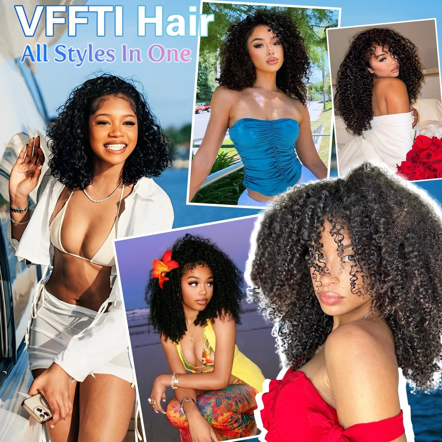 Kinky Curly Half Wig 200% Density 20″ Glueless Seamless Flip Wig for Black Women