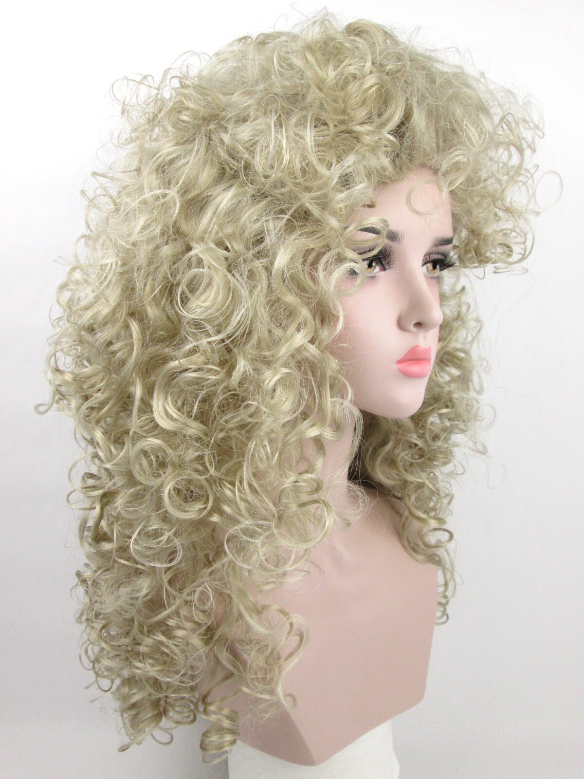 WOMENS 28″ LONG LAYERED TIGHT CURLS CURLY HAIR WIG VICTORIAN CHER MERIDA LIONESS