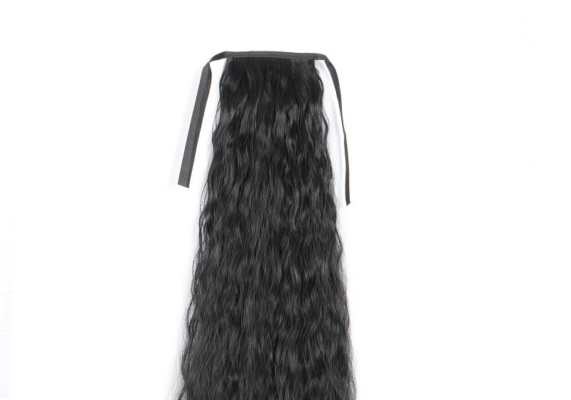 83cm 140g Curly 85cm as human Hair Extensions Corn Wave Ponytail Hairpiece