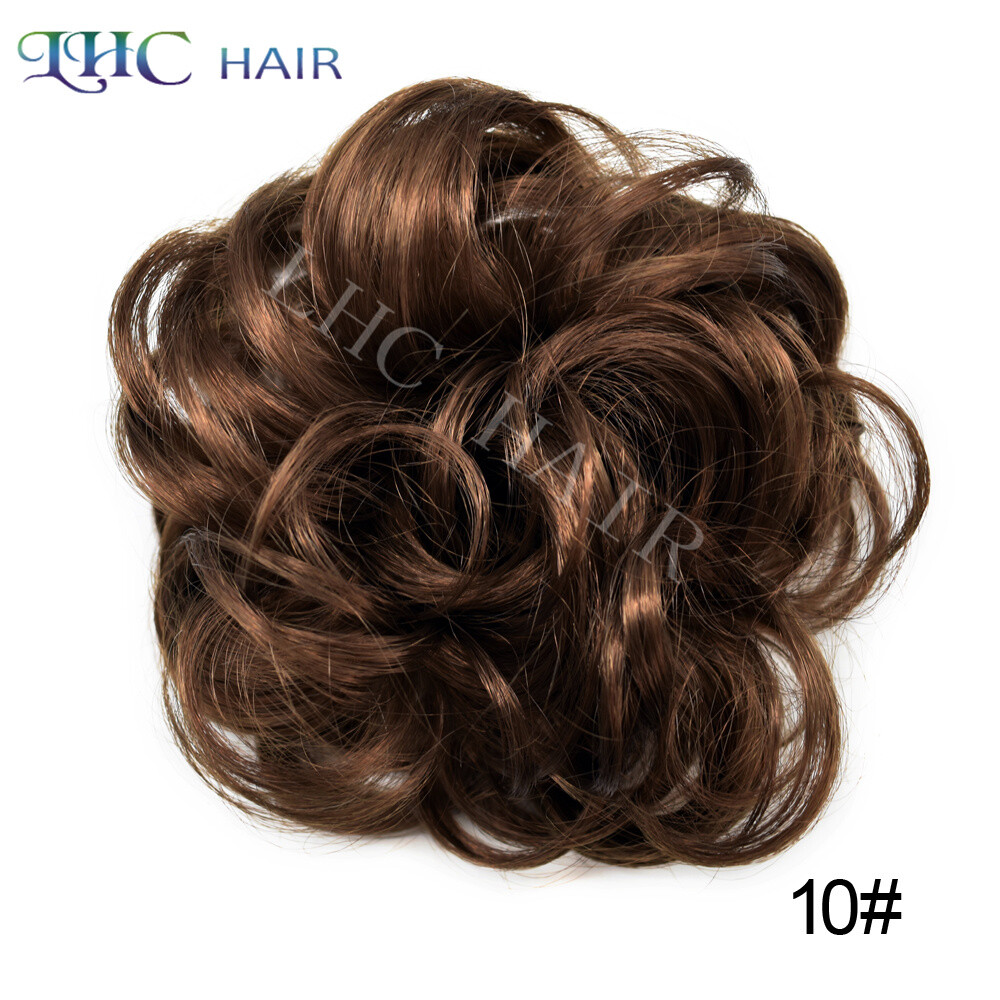 US Curly Hair Bun Ponytail Scrunchie Messy Updo Hair Extension Natural HairPiece