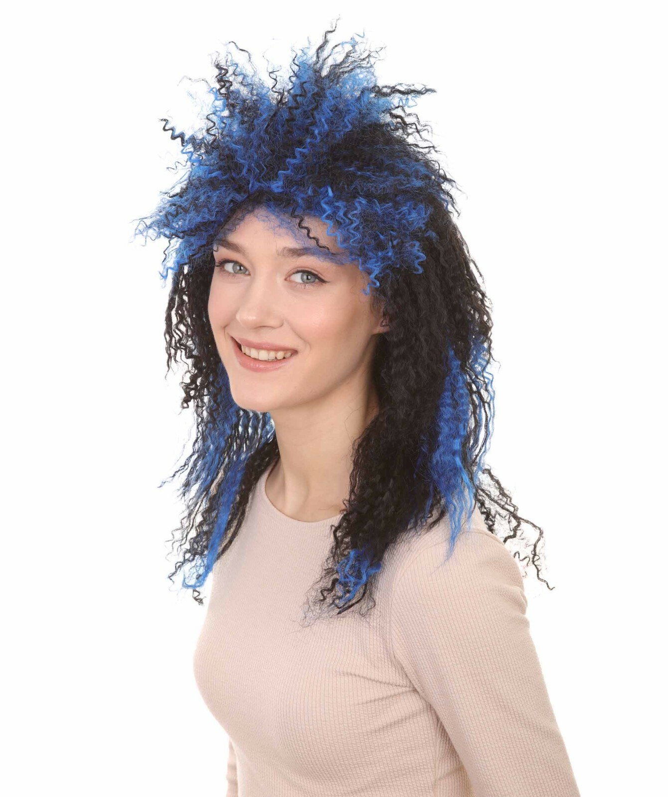Vampires Black And Blue Women’s Wig, Dreadlock Horror Ghost Wig, HW-1982